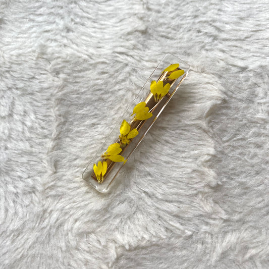 Barrette Marguerite jaune droite